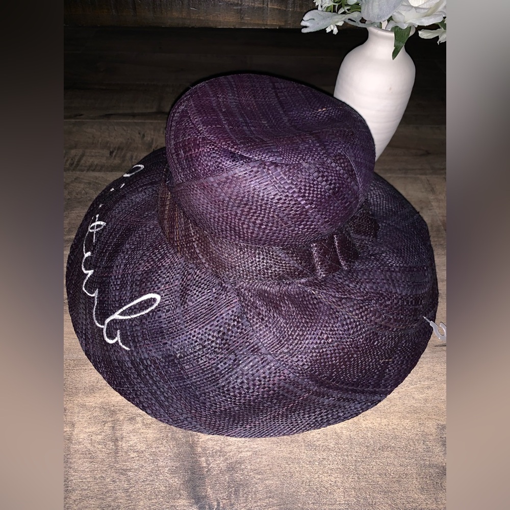 ONIGO BLACK HANDMADE RAPHIA HAT